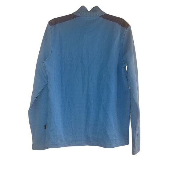 ✨BOSS Hugo Boss Persano Pullover 1/4zip Top Blue Sz Large Sweater✨ - Picture 7 of 12